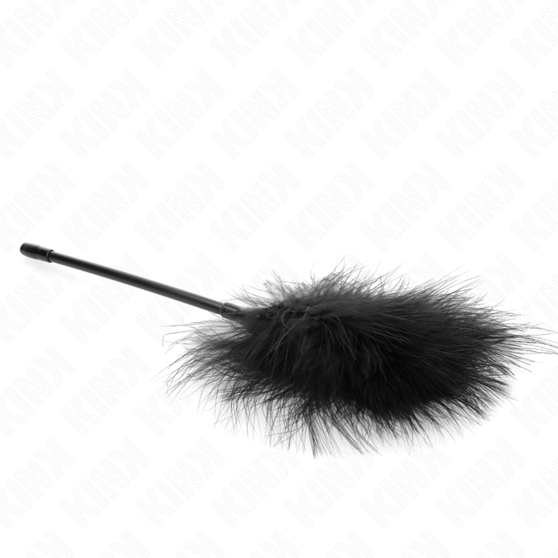 KINK - PLUMAS DE COSQUILLEO NEGRAS USADAS PARA KIT DE BONDAGE 27 CM