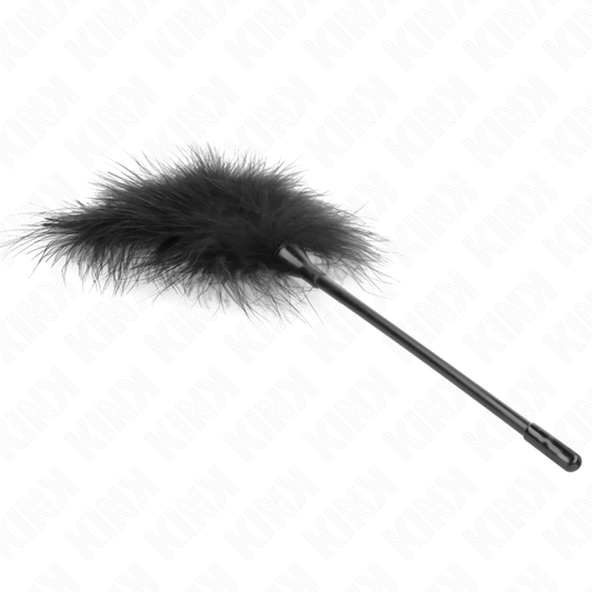 KINK - PLUMAS DE COSQUILLEO NEGRAS USADAS PARA KIT DE BONDAGE 27 CM