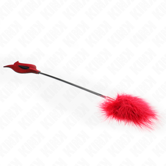 KINK - PLUMS DE CHACOUILLES AVEC PALETTE EN FORME DE ROSE 8 CM