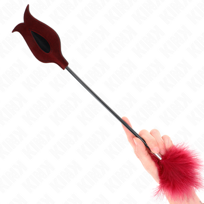 KINK - PALETA DE PLUMAS DE GATO EN FORMA DE ROSA DE 8 CM
