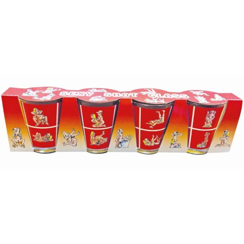 Lot de 4 couples de kamasutra en verre – Diablo Picante