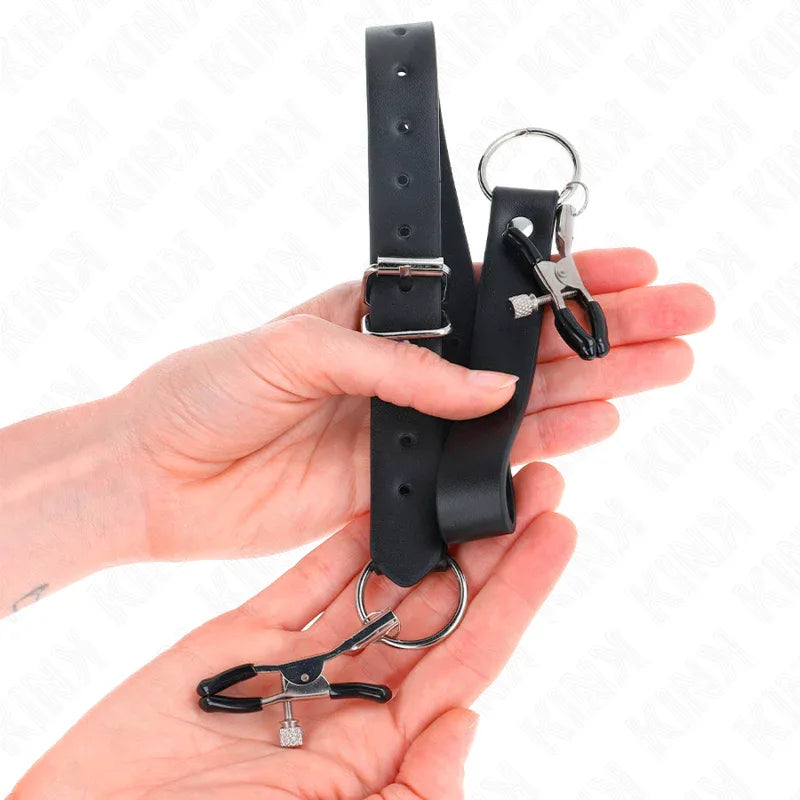 Kink – 4 Pinces à Clitoris Réglables 34 48 cm – Stimulation Immédiate & Plaisir Extrême