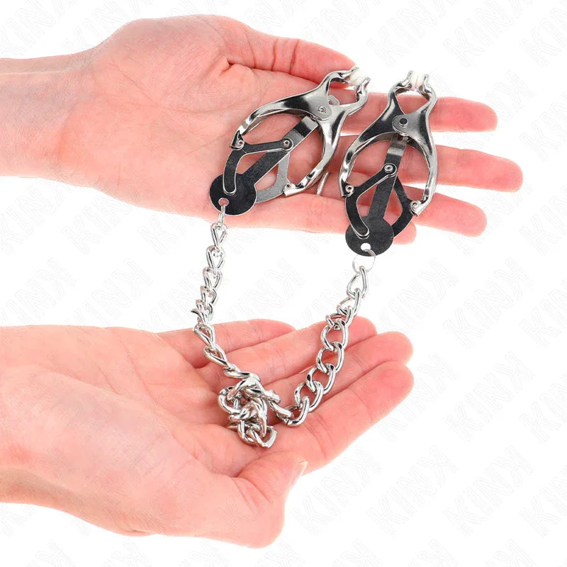 Kink – Pinces à Metelles Trèfle Japonais avec Chaîne Argent 30 cm