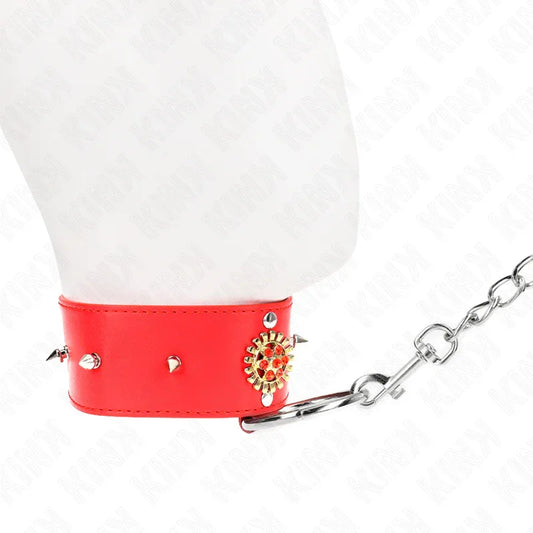 Kink – Collier Diamants Rouges avec Ceinture 65 cm Ajdustable 35 51 cm X 7 cm