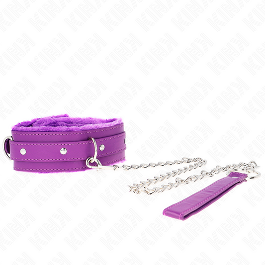 KINK - COLLAR CON CORREA 65 CM CON RESTRICCIONES MORADA 36-42 CM X 5,5 CM