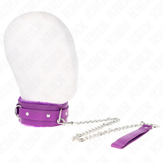 Kink – Collier avec Laisse 65 cm avec Restrictions Violet 36 42 cm X 5,5 cm