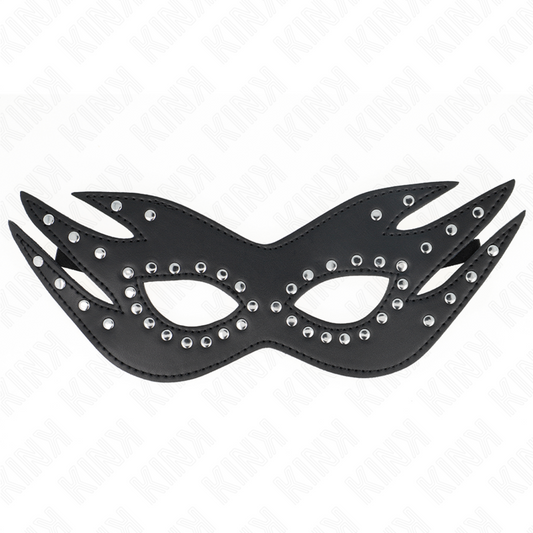 KINK - RIVETED LEATHERETTE MASK MODEL 3 26 x 9.5 CM