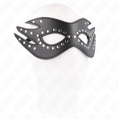 KINK - MÁSCARA DE CUERO SINTÉTICO REMACHADO MODELO 3 26 x 9,5 CM