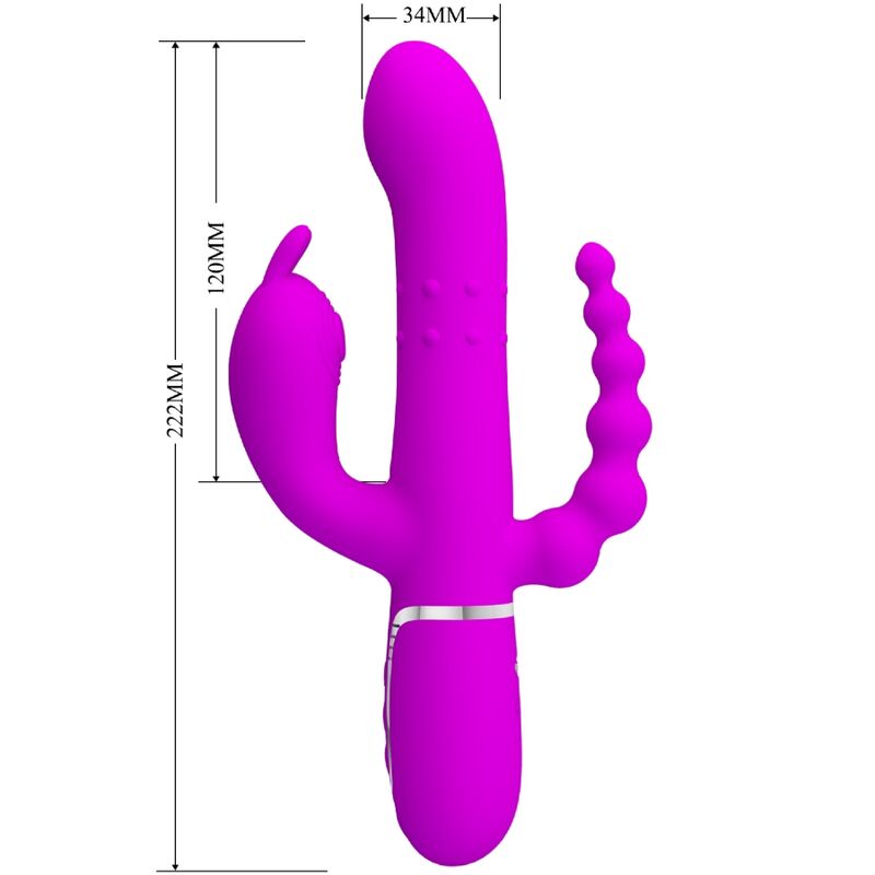 PRETTY LOVE - CAMMY TRIPLE MULTIFUNCTIONAL VIBRATOR 4 IN 1 PINK