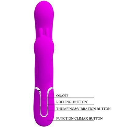 PRETTY LOVE - CAMMY TRIPLE MULTIFUNCTIONAL VIBRATOR 4 IN 1 PINK