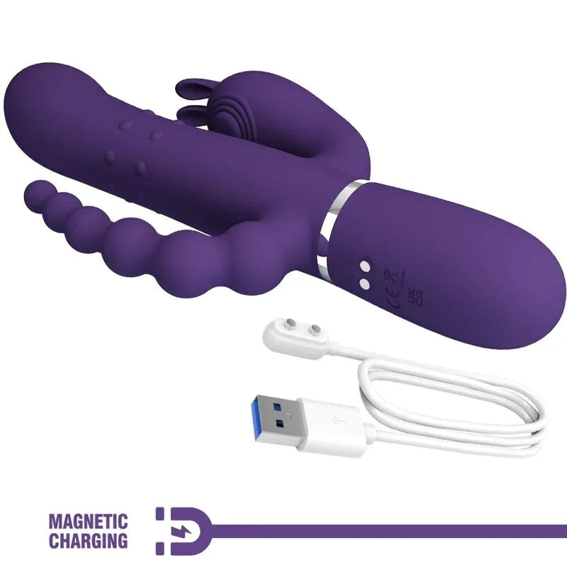 Pretty Love – Cammy Triple Vibrateur Multifonction 4 en 1 Violet