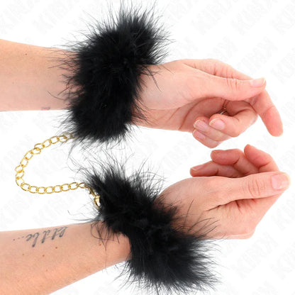 Kink – Manchettes en Plume avec Chaîne Or Modèle 0