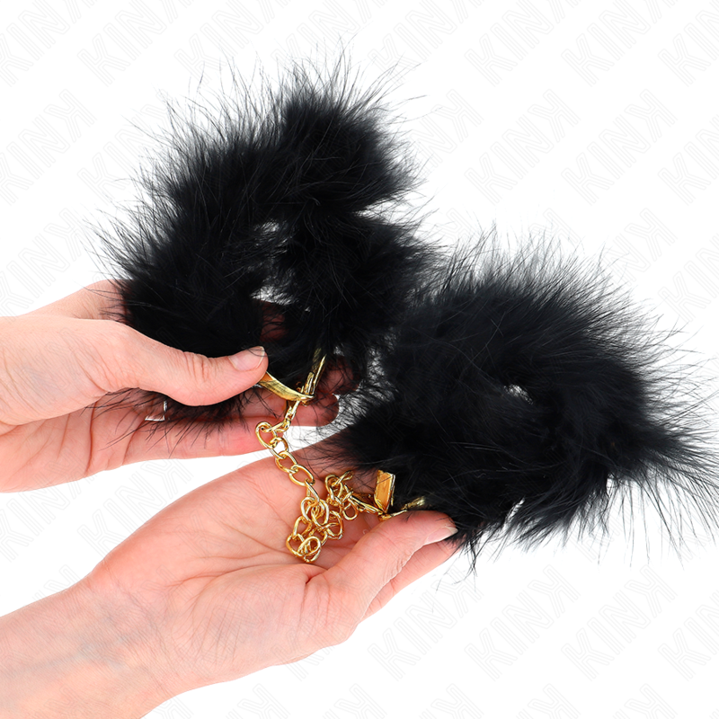 KINK - BRAZALETE DE PLUMA CON CADENA DORADA MODELO 0