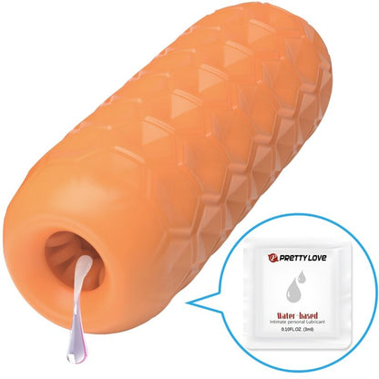 PRETTY LOVE - MASTURBADOR MASCULINO DE DOS BOLAS NARANJA