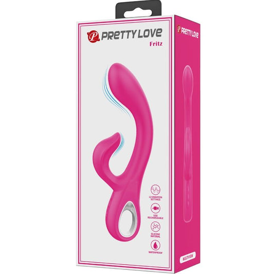 PRETTY LOVE - VIBRADOR FRITZ RABBIT 12 VIBRACIONES ROSA
