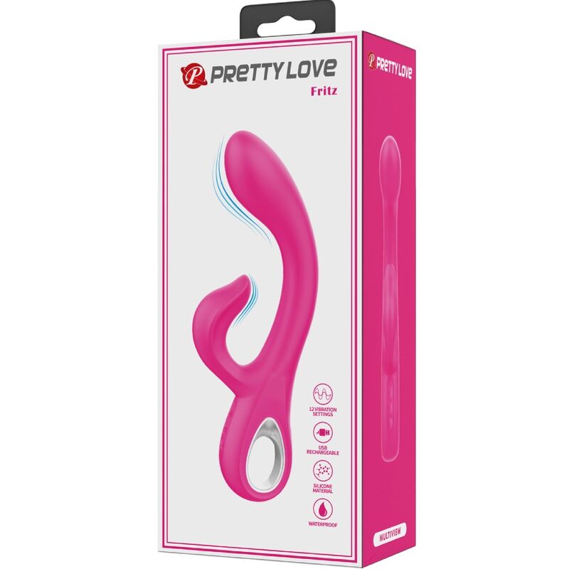 PRETTY LOVE - VIBRADOR FRITZ RABBIT 12 VIBRACIONES ROSA