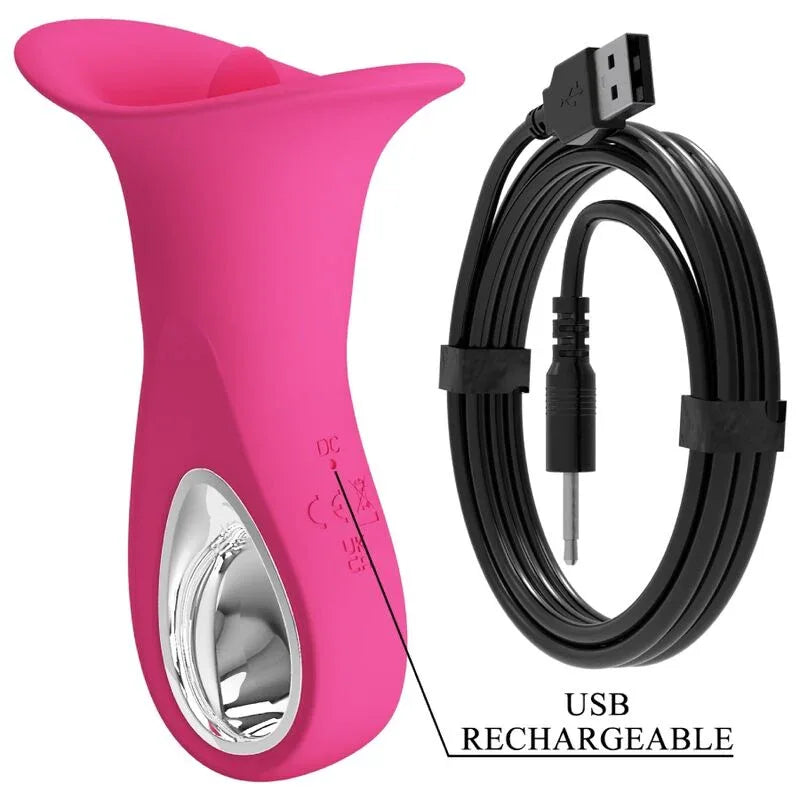 Pretty Love – Clyde Vibrateur Oral Langue Vibrante 12 Vibrations Rose