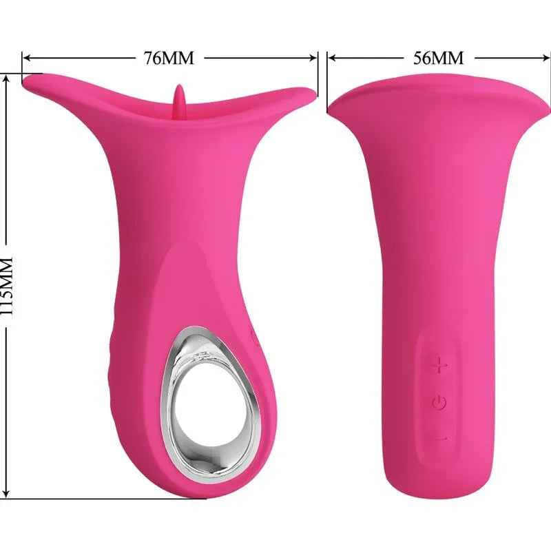 Pretty Love – Clyde Vibrateur Oral Langue Vibrante 12 Vibrations Rose