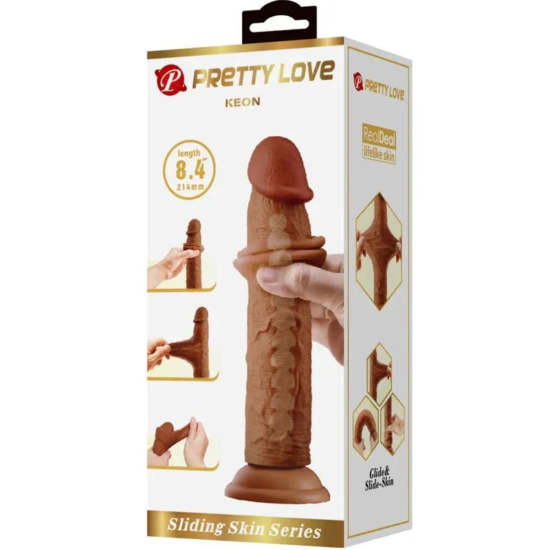 Pretty Love – Gode Réaliste Keon 21 cm Marron
