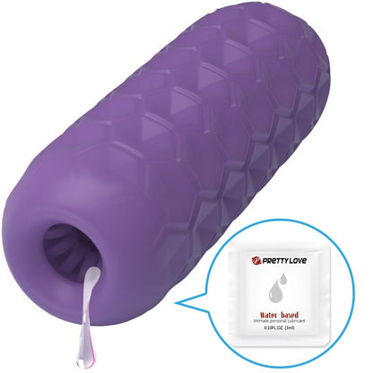 PRETTY LOVE - MASTURBADOR MASCULINO DE DOBLE BOLA PÚRPURA