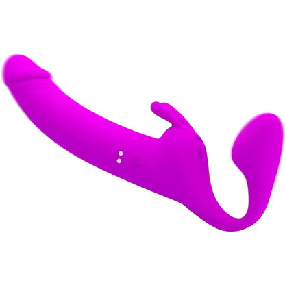 Pretty Love – Zanini Strapless Strap On 10 Vibrations Violet