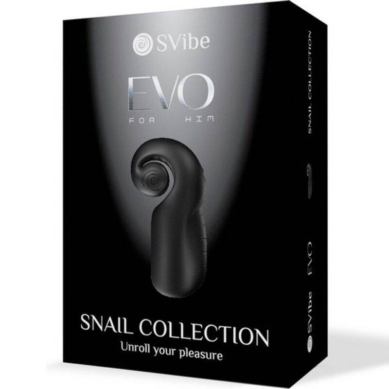 SNAIL VIBE - EVO PARA ÉL SLIDE NROLL MASTURBADOR MASCULINO NEGRO