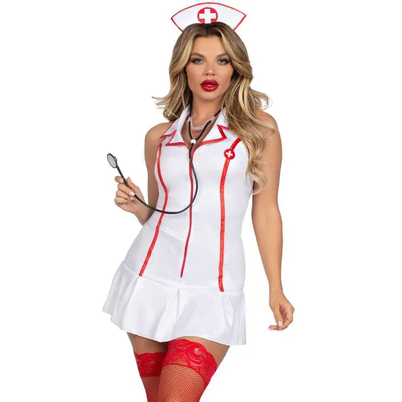 Leg Avenue – Costume D'Infirmière en Chef Blanc S / M
