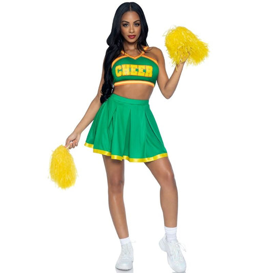 LEG AVENUE - DISFRAZ DE NIÑA CON POMPONES VERDES M/L