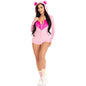 LEG AVENUE - BODY DE TERCIOPELO OSO DE PELUCHE ROSA S