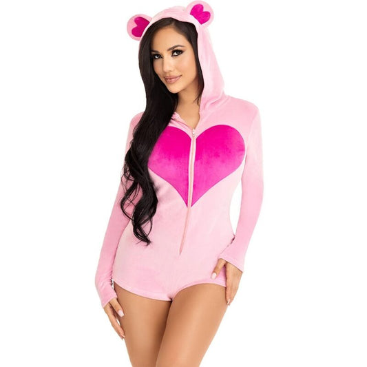 LEG AVENUE - BODY DE TERCIOPELO OSO ROSA M