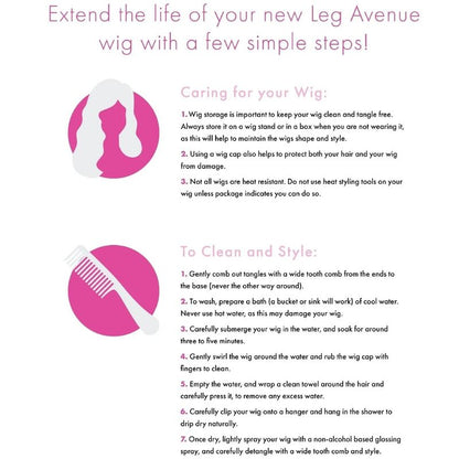 LEG AVENUE - PELUCA BOB FLUORESCENTE FLUORESCENTE 