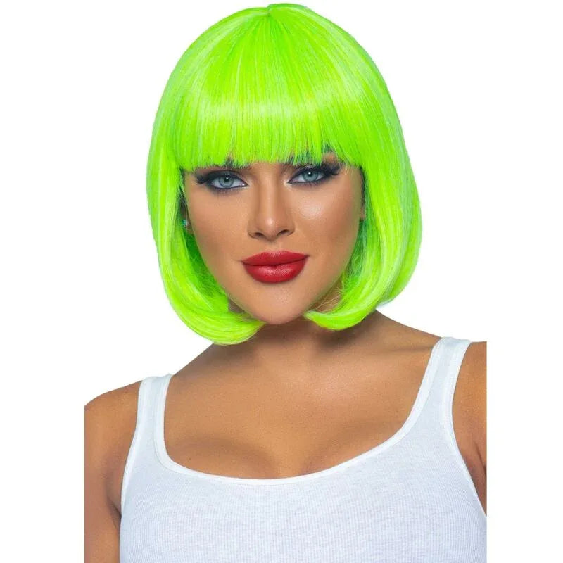 Leg Avenue – Perruque Bob Fluorescente Vert Fluo