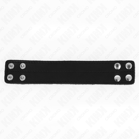 KINK - ANNEAU PÉNIS EN CUIR AVEC FERMETURE À PRESSION 18.5 X 3.3 CM