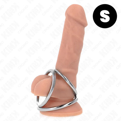 Kink – Anneau Pénis en Métal Triple Chrome 3,2 cm à 4,5 cm