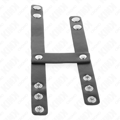 KINK - ANILLO DOBLE DE CUERO AJUSTABLE PARA EL PENE