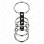 KINK - 5 ANILLOS PARA EL PENE DE 3,7 CM A 5 CM EN METAL CONECTADOS CON CUERO