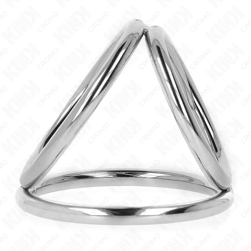 Kink – Anneau Pénis en Métal Triple Chrome 3,8 cm à 5 cm Modèle 2