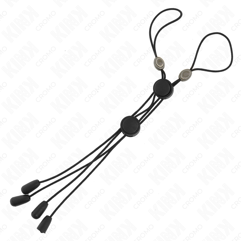 KINK - BLACK NIPPLE CLAMPS WITH BLACK ELASTIC