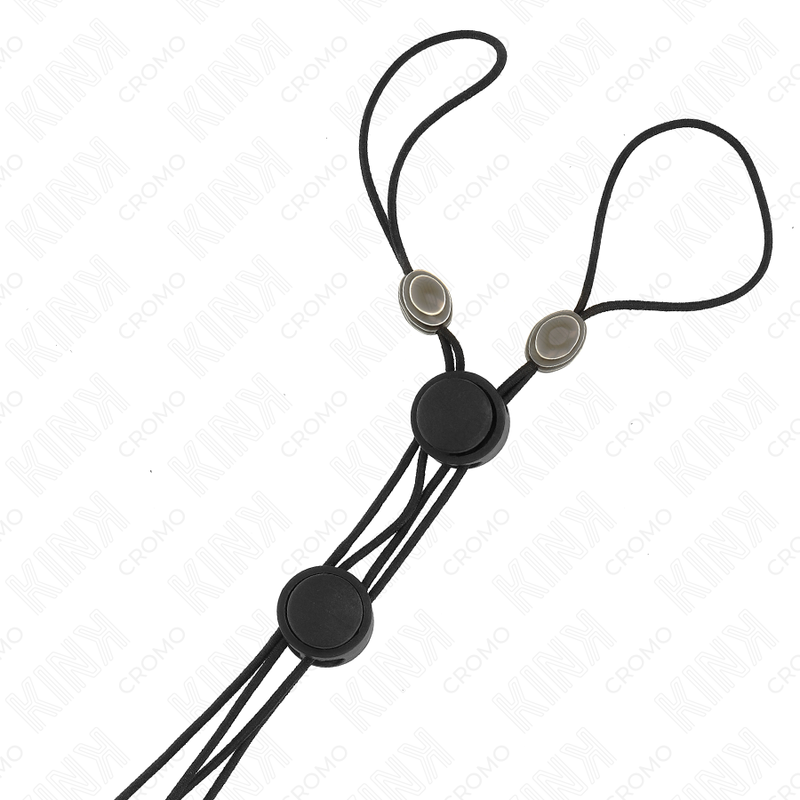 KINK - BLACK NIPPLE CLAMPS WITH BLACK ELASTIC