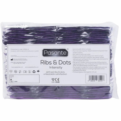 Pasante – Préservatifs Intensité Ribs & Dots 144 Unités