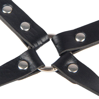 Subblime – 953690 Menottes avec Ceinture de Bondage Noire taille Unique