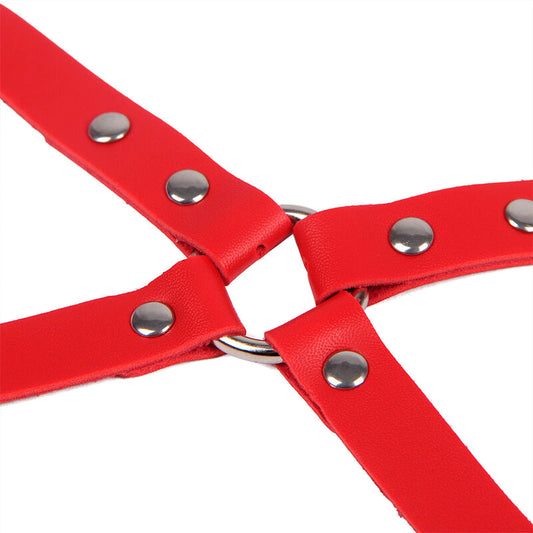 SUBBLIME - 953706 ESPOSAS DE CINTURÓN BONDAGE ROJAS TALLA ÚNICA