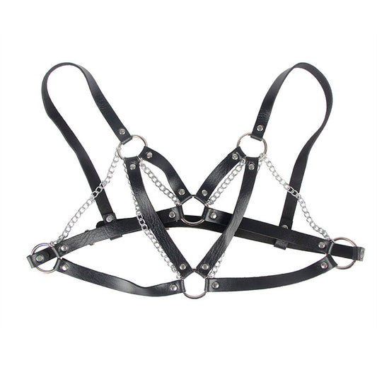 SUBBLIME - 953713 CINTURÓN PUNK BONDAGE HEBILLA METÁLICA NEGRA TALLA ÚNICA