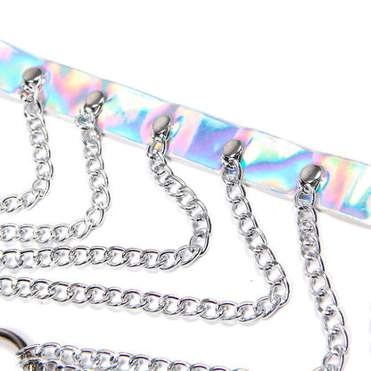 SUBBLIME - 953737 ARNÉS DE PECHO CON ANILLAS Y CADENAS PLATA TALLA ÚNICA