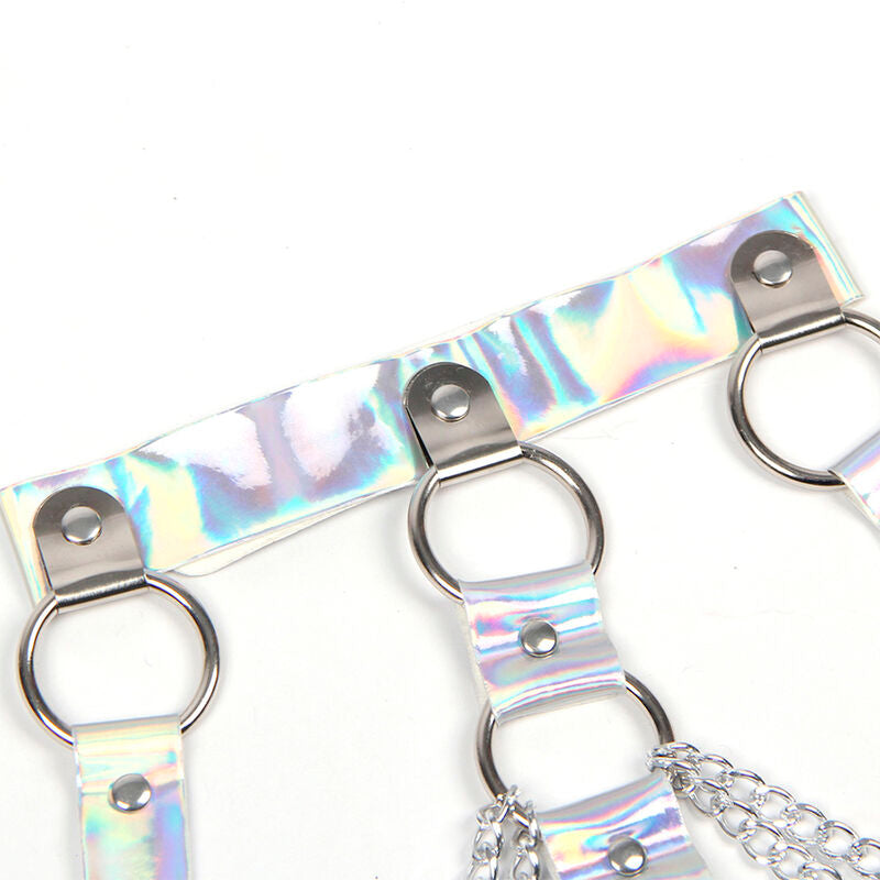 SUBBLIME - 953737 ARNÉS DE PECHO CON ANILLAS Y CADENAS PLATA TALLA ÚNICA