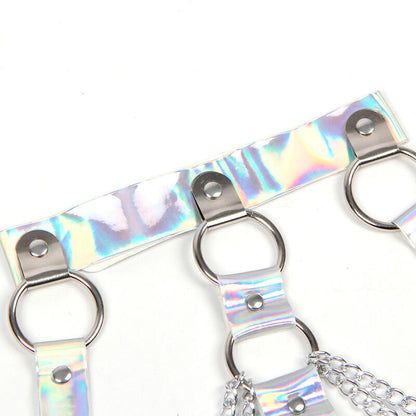 SUBBLIME - 953737 ARNÉS DE PECHO CON ANILLAS Y CADENAS PLATA TALLA ÚNICA