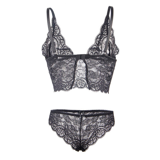 SUBBLIME - 953928 CAMISÓN DE SEDA Y ENCAJE + BRAGUITA NEGRA L/XL