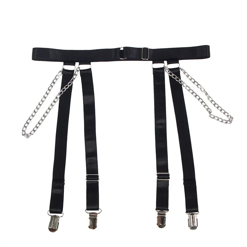 Subblime – 954260 Body avec Chaînes + Porte Jarretelles Noir S / M