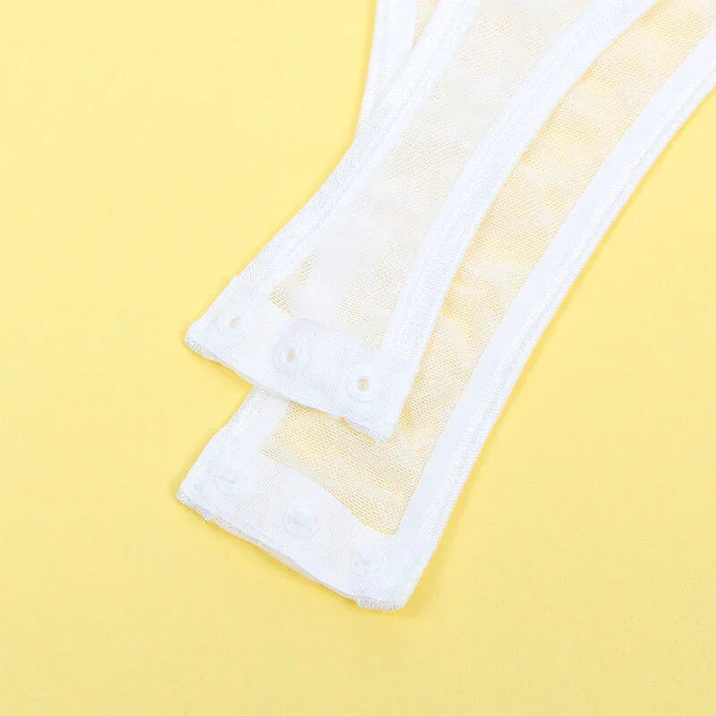 Subblime – 954284 Body avec Chaînes + Porte Jarretelles Blanc S / M