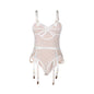 SUBBLIME - 954291 BODY WITH CHAINS + PORTE-JARRETELLES WHITE L/XL